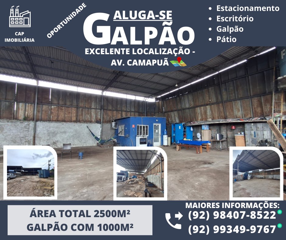 Aluga-se galpão Av. Camapuã - Área total 2500m¹